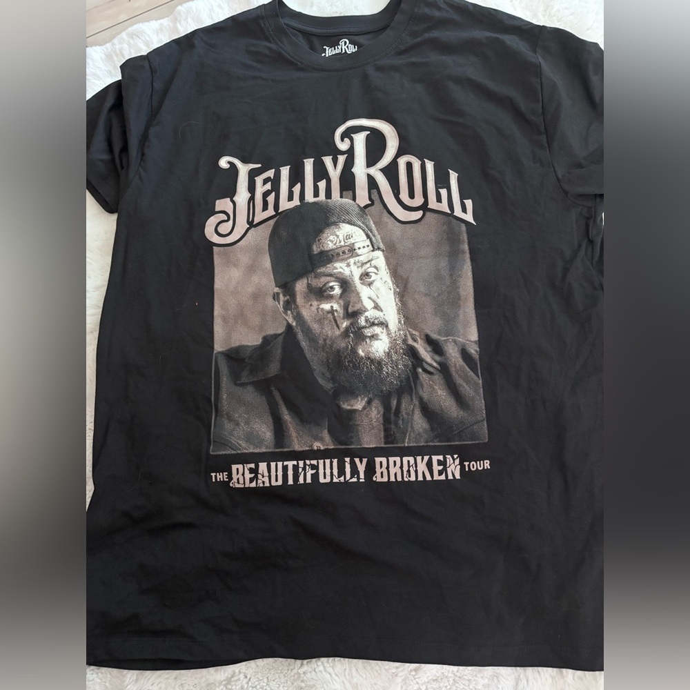 Jelly Roll Black Cotton Blend  Graphic T-Shirt